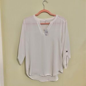 Maurices White V-Neck Blouse